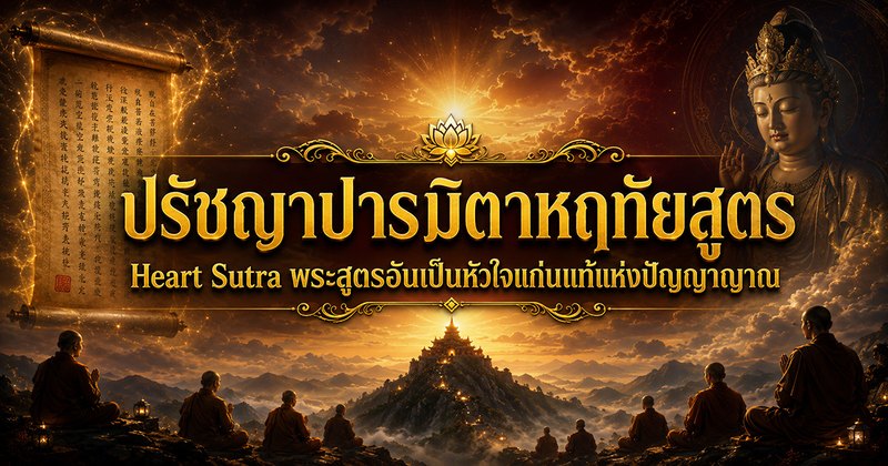 ปรัชญาปารมิตาหฤทัยสูตร Heart Sutra พระสูตรอันเป็นหัวใจแก่นแท้แห่งปัญญาญาณ